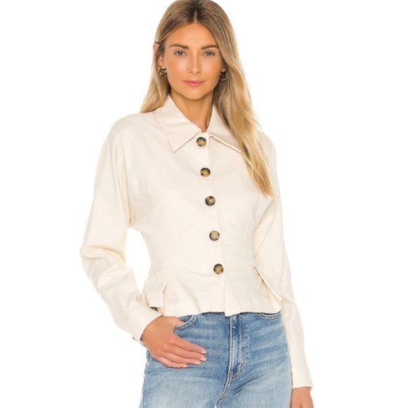 LPA Easton Jacket in Oatmeal Linen NWT Size Small